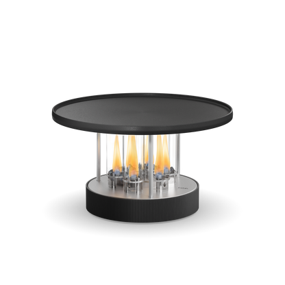 CIRCLE 35 Tabletop Grill by höfats, stainless steel bioethanol grill with cast iron plancha