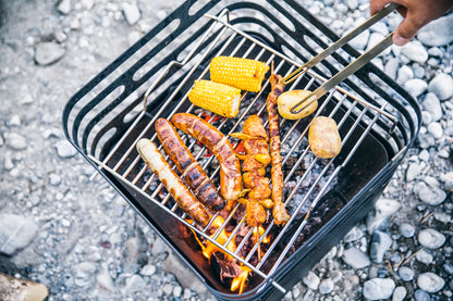 CUBE Fire Basket detail — grille cut-outs