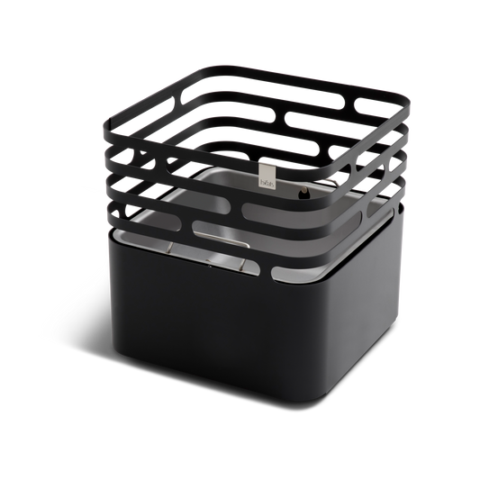 CUBE Fire Basket Black — side view