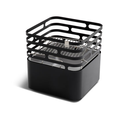 CUBE Cooking Grid set at the lowest position, closest to the embers