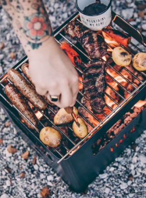 A beer crate for BBQs