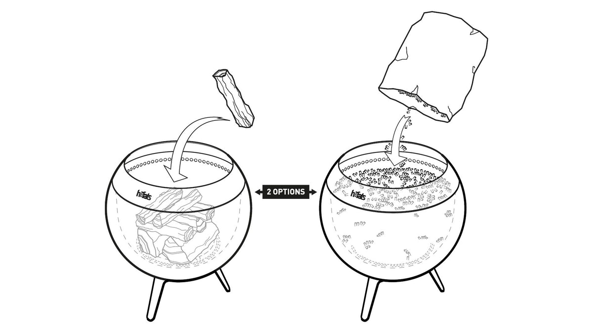 How to light the MOON fire basket